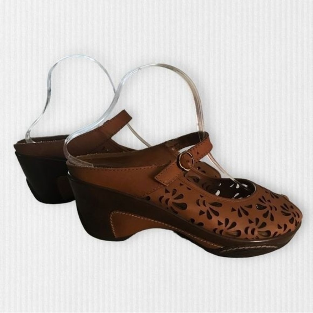 WHITE MOUNTAIN Mule Open Toe Leather Strap Brown Size 10M - Picture 2 of 9